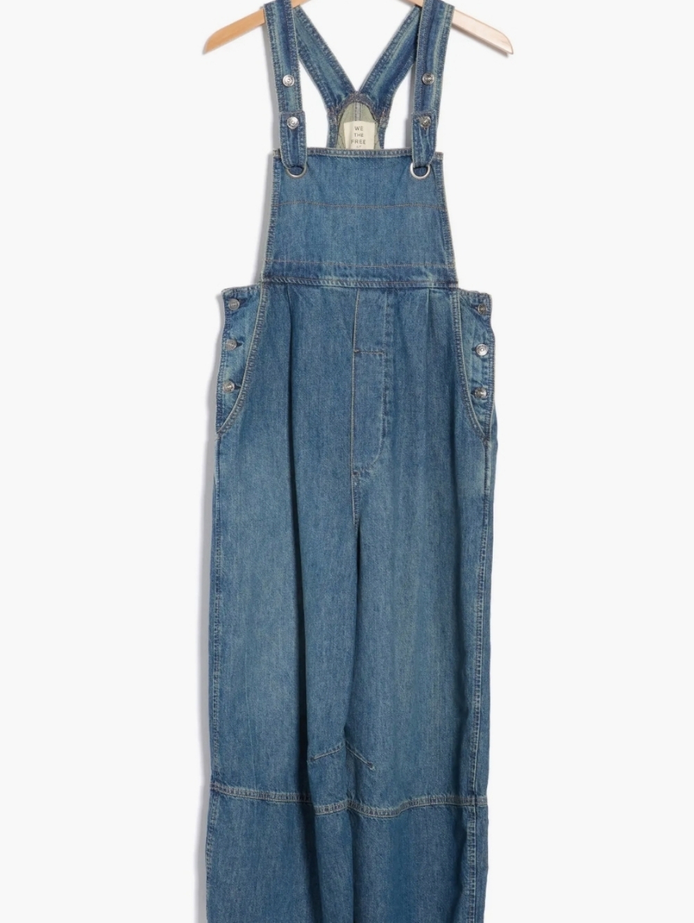 We The Free Denim Overalls in Deep Blue - Picture 8 of 9